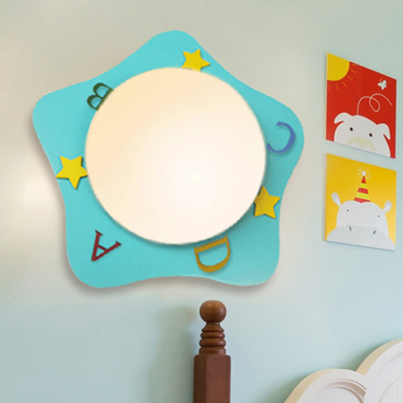 Frendorf | Hout Cartoon Patroon Wandlamp Hedendaagse LED Wandlamp voor Verpleegkamer Slaapkamer
