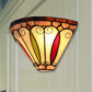 Frendorf | 2 Lichter Mini Wandleuchte mit Schalenlampenschirm Buntglas Vintage Wandleuchte in Mehrfarbig
