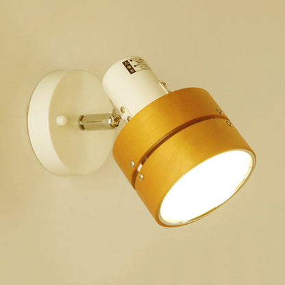 Frendorf | Studieroom Trommel Wandlamp Hoek Verstelbaar Hout Hedendaags 1 Licht Beige Wandlamp