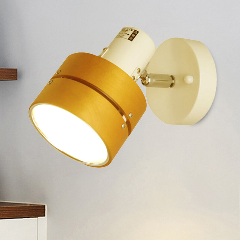Frendorf | Studieroom Trommel Wandlamp Hoek Verstelbaar Hout Hedendaags 1 Licht Beige Wandlamp