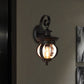 Frendorf | 1 Licht Seedy Glas Wandlicht Rustieke Zwarte Lantaarn Slaapkamer Verlichtingsarmatuur