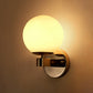 Frendorf | Chrome/Gouden Ronde Wandverlichting Industriële Opal Glas 1 Licht Slaapkamer Wandlamp Fixture