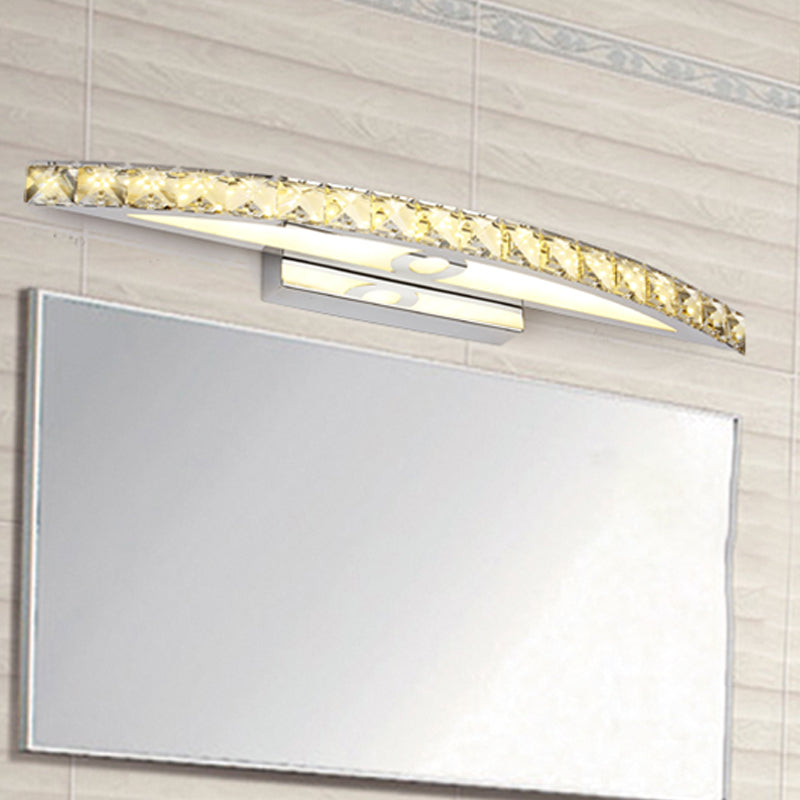 Frendorf | Kragende Vanity Verlichting Moderne Stijl Helder/Champagne Crystal 17"/21" W LED Wandlamp, Warm/Wit Licht