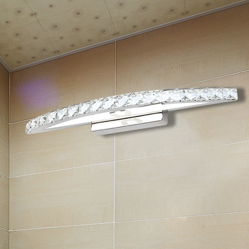 Frendorf | Kragende Vanity Verlichting Moderne Stijl Helder/Champagne Crystal 17"/21" W LED Wandlamp, Warm/Wit Licht