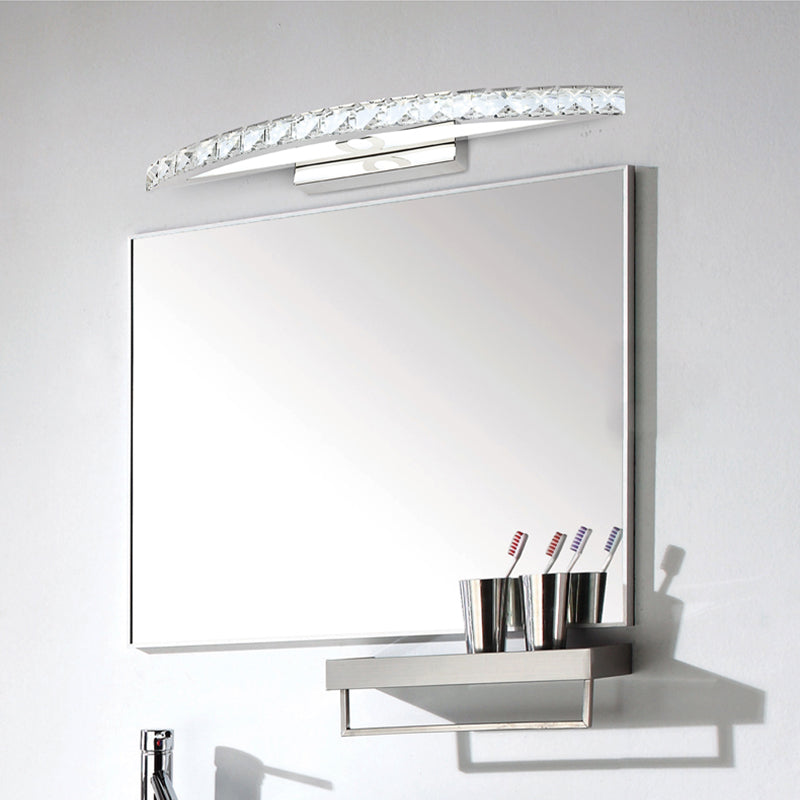 Frendorf | Kragende Vanity Verlichting Moderne Stijl Helder/Champagne Crystal 17"/21" W LED Wandlamp, Warm/Wit Licht