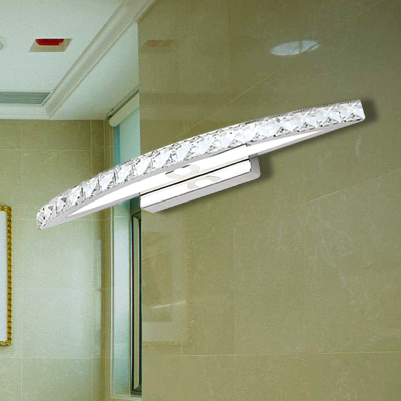 Frendorf | Kragende Vanity Verlichting Moderne Stijl Helder/Champagne Crystal 17"/21" W LED Wandlamp, Warm/Wit Licht