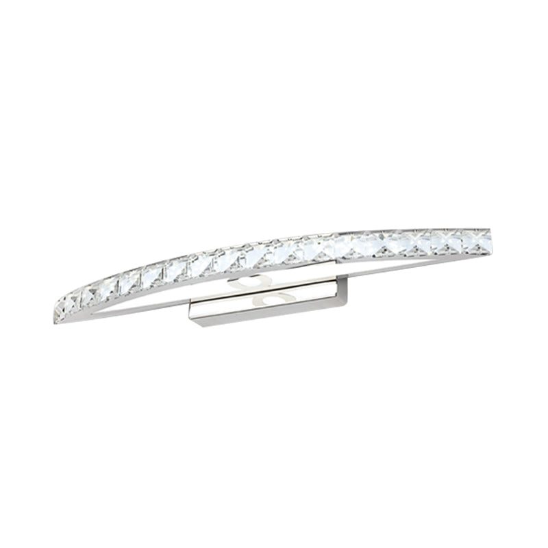 Frendorf | Kragende Vanity Verlichting Moderne Stijl Helder/Champagne Crystal 17"/21" W LED Wandlamp, Warm/Wit Licht