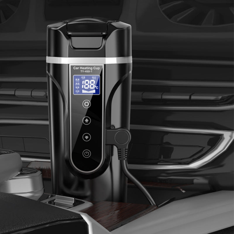 Frendorf | Tragbare Autoflasche Smart Touch Digitalanzeige Isolierbecher Home Travelling Heizbecher Wasserflasche