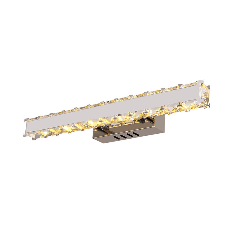 Frendorf | 11,5"/16,5" Breite Rechteckige Vanity Mirror Licht Moderner Stil Klar Kristall LED Weiße Wandlaterne Sconce für Badezimmer
