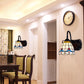 Frendorf | Tiffany Wandmontage Fixture Gevlochten Glas 1 Licht Kleurrijke Wandlamp in Beige/Blauw/Blauw-Wit/Wit voor Eetkamer