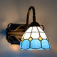 Frendorf | Tiffany Wandmontage Fixture Gevlochten Glas 1 Licht Kleurrijke Wandlamp in Beige/Blauw/Blauw-Wit/Wit voor Eetkamer