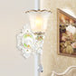 Frendorf | Opal Glass Flower Wandlamp Licht Traditioneel 1/2 Lichten Woonkamer Wandlamp Fitting in Wit