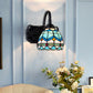 Frendorf | Tiffany Wandmontage Fixture Gevlochten Glas 1 Licht Kleurrijke Wandlamp in Beige/Blauw/Blauw-Wit/Wit voor Eetkamer
