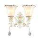 Frendorf | Opal Glass Flower Wandlamp Licht Traditioneel 1/2 Lichten Woonkamer Wandlamp Fitting in Wit