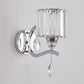 Frendorf | Zylinder Wandleuchte Wandleuchten Moderne Kristall Block 1 Licht Schlafzimmer Wandmontierte Lampe in Chrom
