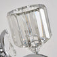 Frendorf | Zylinder Wandleuchte Wandleuchten Moderne Kristall Block 1 Licht Schlafzimmer Wandmontierte Lampe in Chrom