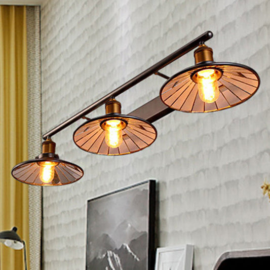 Frendorf | 2/3 Lampen Kegel Schirm Wandmontage Licht Vintage Stil Schwarzes Metall Wandleuchte Beleuchtung für Restaurant