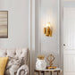 Gold Tube Wandmontage Licht Nordic 1 Kopf Klarglas Wandleuchte für Wohnzimmer