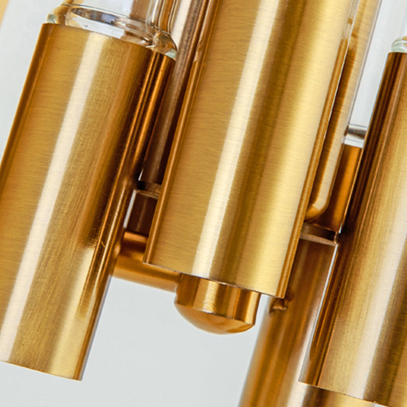 Gold Tube Wandmontage Licht Nordic 1 Kopf Klarglas Wandleuchte für Wohnzimmer