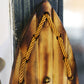 Frendorf | 2 Lichten Kaars Wandlamp Vintage Geel Hars Sconces Lichtarmatuur met Houten Achterplaat