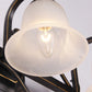 Frendorf | 2/3 Lichten Vanity Lamp Vintage Curvy Arm Melkglas Wandlamp in Zwart voor Badkamer