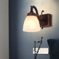 Frendorf | Koperen Koepel Wandlamp Traditionele Opal Glass 1/2/3 Lichten Badkamer Muur Gemonteerde Vanity Licht