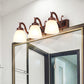 Frendorf | Koperen Koepel Wandlamp Traditionele Opal Glass 1/2/3 Lichten Badkamer Muur Gemonteerde Vanity Licht