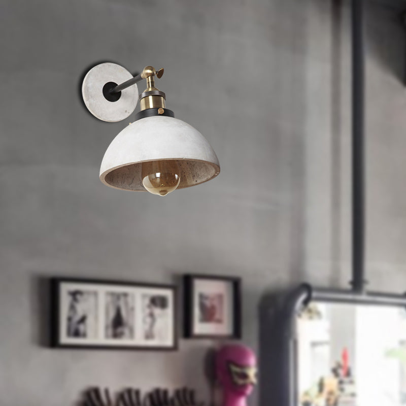 Cone/Zylinder/Schale Schlafzimmer Wandmontierte Lampe Zement 1 Kopf Industrieller Stil Winkel Verstellbare Wandleuchte in Grau