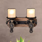 Frendorf | Kandelaar Wandlamp Landelijke Stijl Opal Glas 1/2-Lamp Zwart en Goud Wandarmatuur met Resin Anker Ontwerp