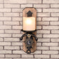 Frendorf | Kandelaar Wandlamp Landelijke Stijl Opal Glas 1/2-Lamp Zwart en Goud Wandarmatuur met Resin Anker Ontwerp
