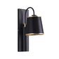 Frendorf | Tapered Schlafzimmer Wandwandleuchte Schwarzes Gewebe 1 Licht Vintage Stilvolle Wandleuchte mit Schwanenhalsarm
