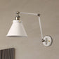 Frendorf | Cone Wandlamp Armatuur Industriële Stijl Metaal 1 Peertje Zwart/Wit Wandlamp Licht met Swingarm voor Slaapkamer