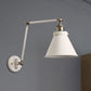 Frendorf | Cone Wandlamp Armatuur Industriële Stijl Metaal 1 Peertje Zwart/Wit Wandlamp Licht met Swingarm voor Slaapkamer