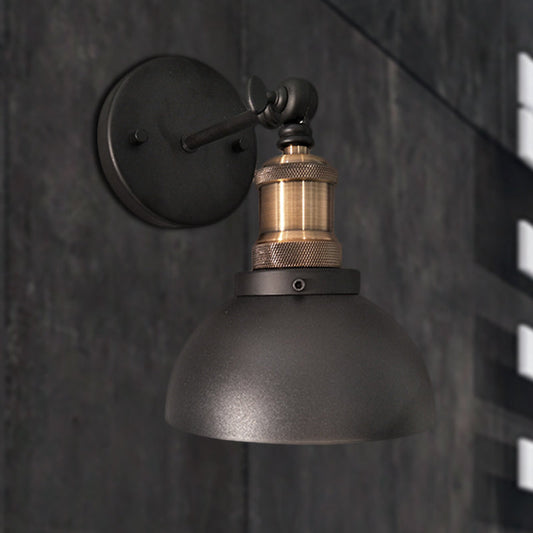 Frendorf | Dome Restaurant Wandverlichting Metaal 1 Licht Modern Stijl Verstelbare Wandlamp in Zwart