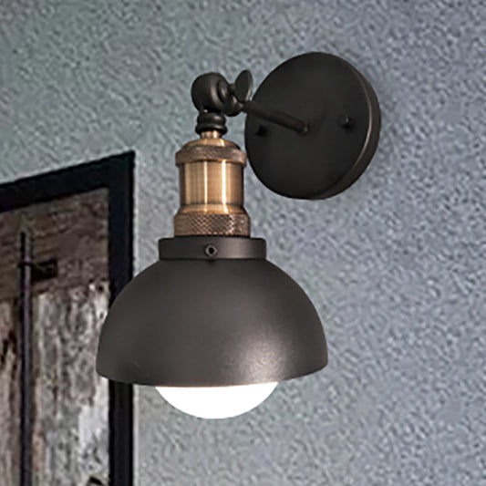 Frendorf | Dome Restaurant Wandverlichting Metaal 1 Licht Modern Stijl Verstelbare Wandlamp in Zwart