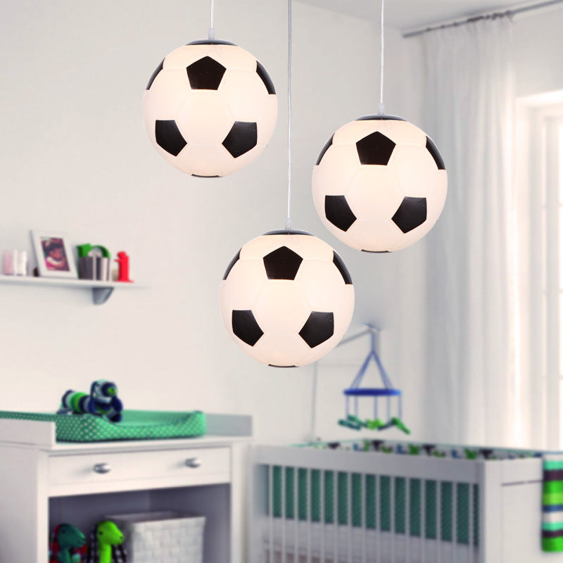 1 Licht Fußball Deckenpendelleuchte Kinder Metall Hängelampe für das Kinderzimmer
