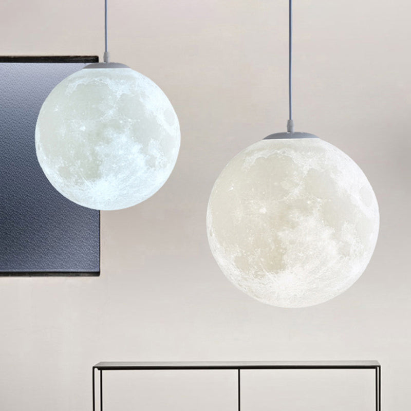 1 Licht Mond Hängelampen Einfachheit Nordischer Stil Kunststoff Decken Pendelleuchte für Schlafzimmer