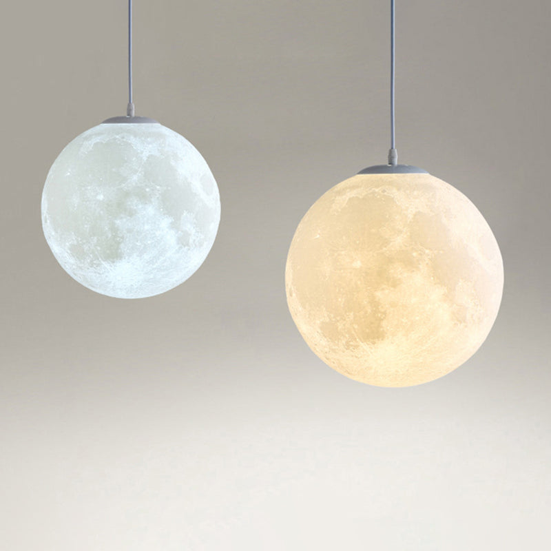1 Licht Mond Hängelampen Einfachheit Nordischer Stil Kunststoff Decken Pendelleuchte für Schlafzimmer