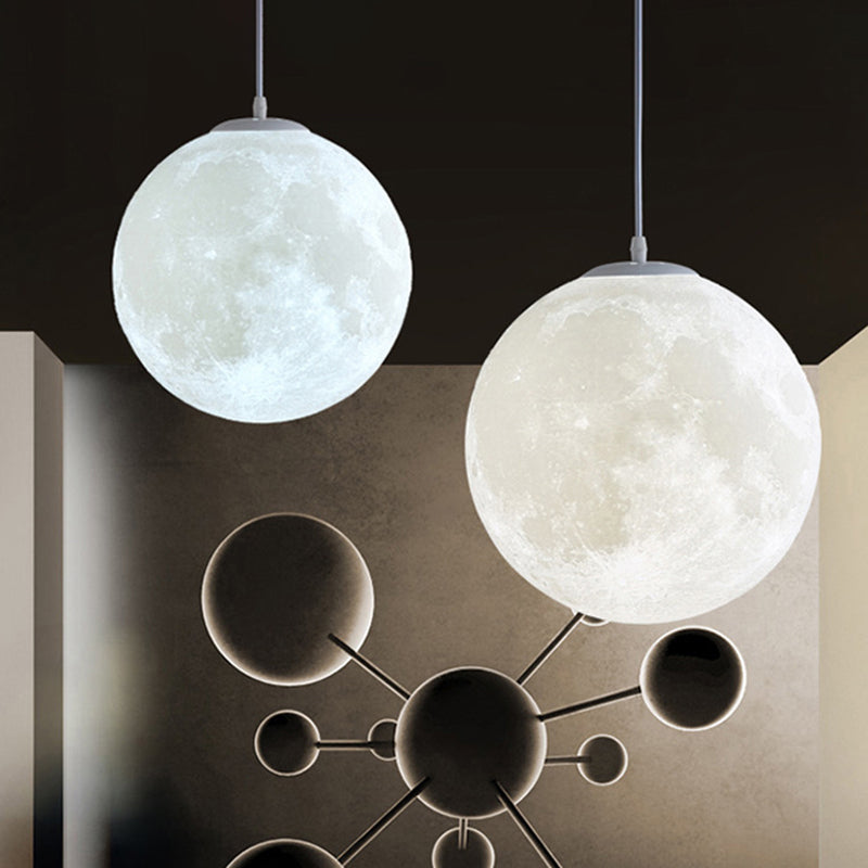 1 Licht Mond Hängelampen Einfachheit Nordischer Stil Kunststoff Decken Pendelleuchte für Schlafzimmer