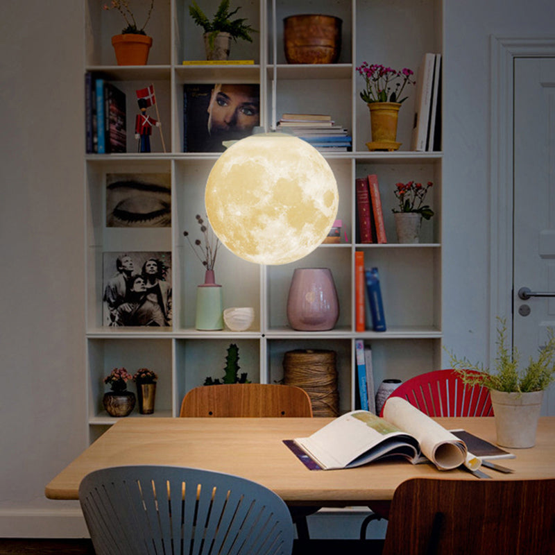 1 Licht Mond Hängelampen Einfachheit Nordischer Stil Kunststoff Decken Pendelleuchte für Schlafzimmer