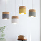 Moderne Minimalistische Holzoberfläche Pendelleuchte Metall Macarons 1-Lampen Pendelleuchte