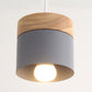 Moderne Minimalistische Holzoberfläche Pendelleuchte Metall Macarons 1-Lampen Pendelleuchte