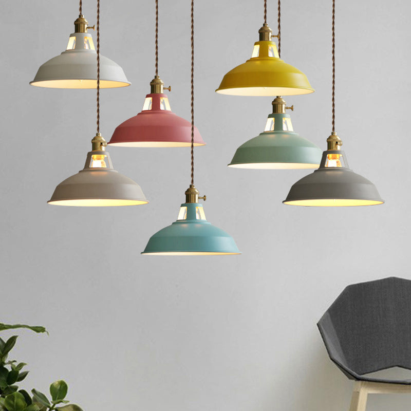 Industrielle Retro Hängelampe Metall 1-Licht | Vintage Hängelampe Für Restaurant & Esszimmer | E27 LED geeignet