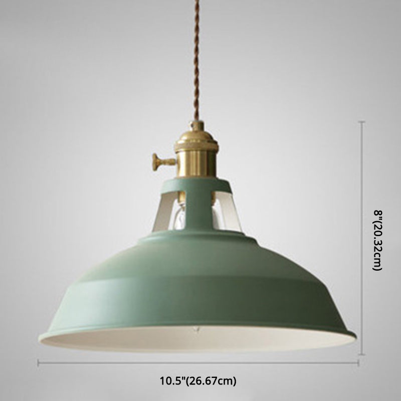 Macarons Industrial Barn Shade Pendelleuchte Metall 1-Licht Pendelleuchten für Restaurant