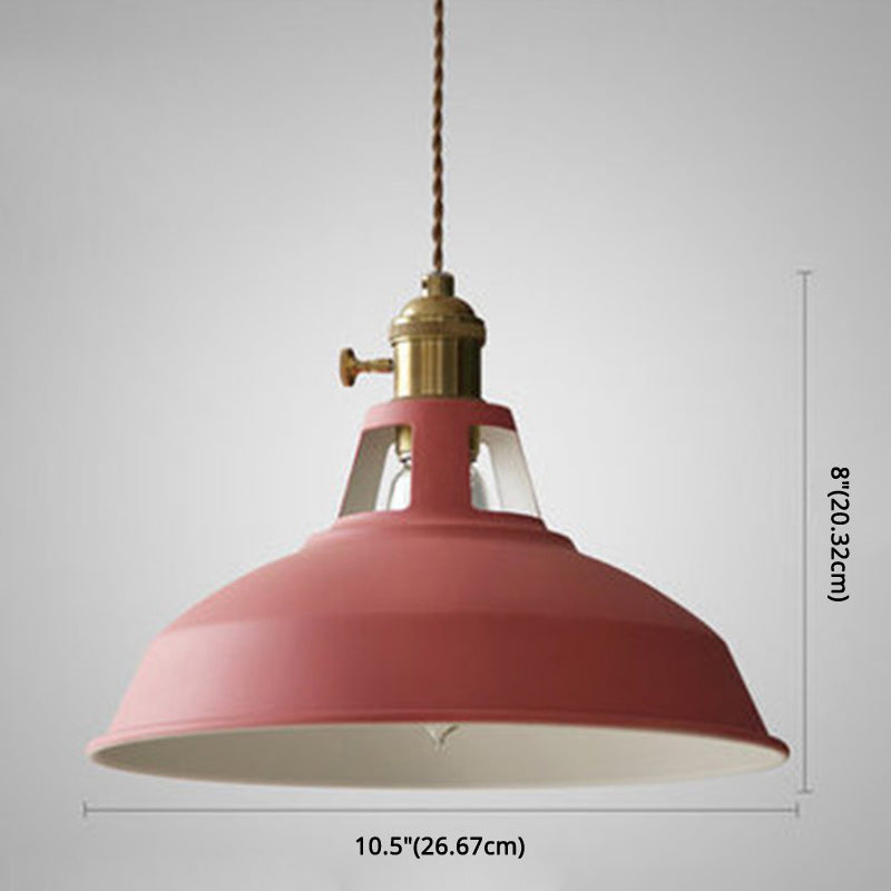 Macarons Industrial Barn Shade Pendelleuchte Metall 1-Licht Pendelleuchten für Restaurant