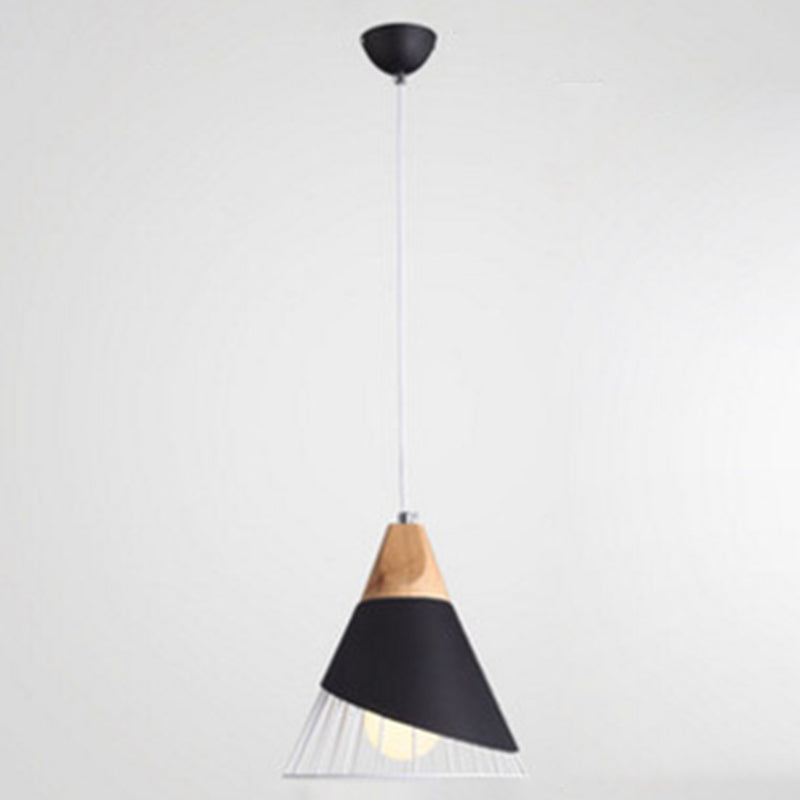 1-Licht Drahtkäfig Pendelleuchte Nordic Macarons Stil Metall Wohnzimmer Hängelampe