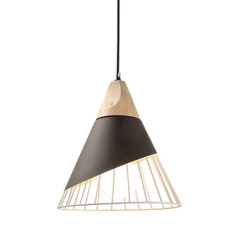 1-Licht Drahtkäfig Pendelleuchte Nordic Macarons Stil Metall Wohnzimmer Hängelampe