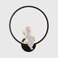 Frendorf | Art Ring Wandleuchte mit kleinem Engel Metallharz Wandlampe für Schlafzimmer Spiegel Badezimmer
