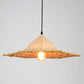 Asiatisch inspirierte Bauernhut-Anhänger aus Bambusgewebe 1 Kopf Diner Deckenlampe aus Holz