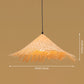 Asiatisch inspirierte Bauernhut-Anhänger aus Bambusgewebe 1 Kopf Diner Deckenlampe aus Holz